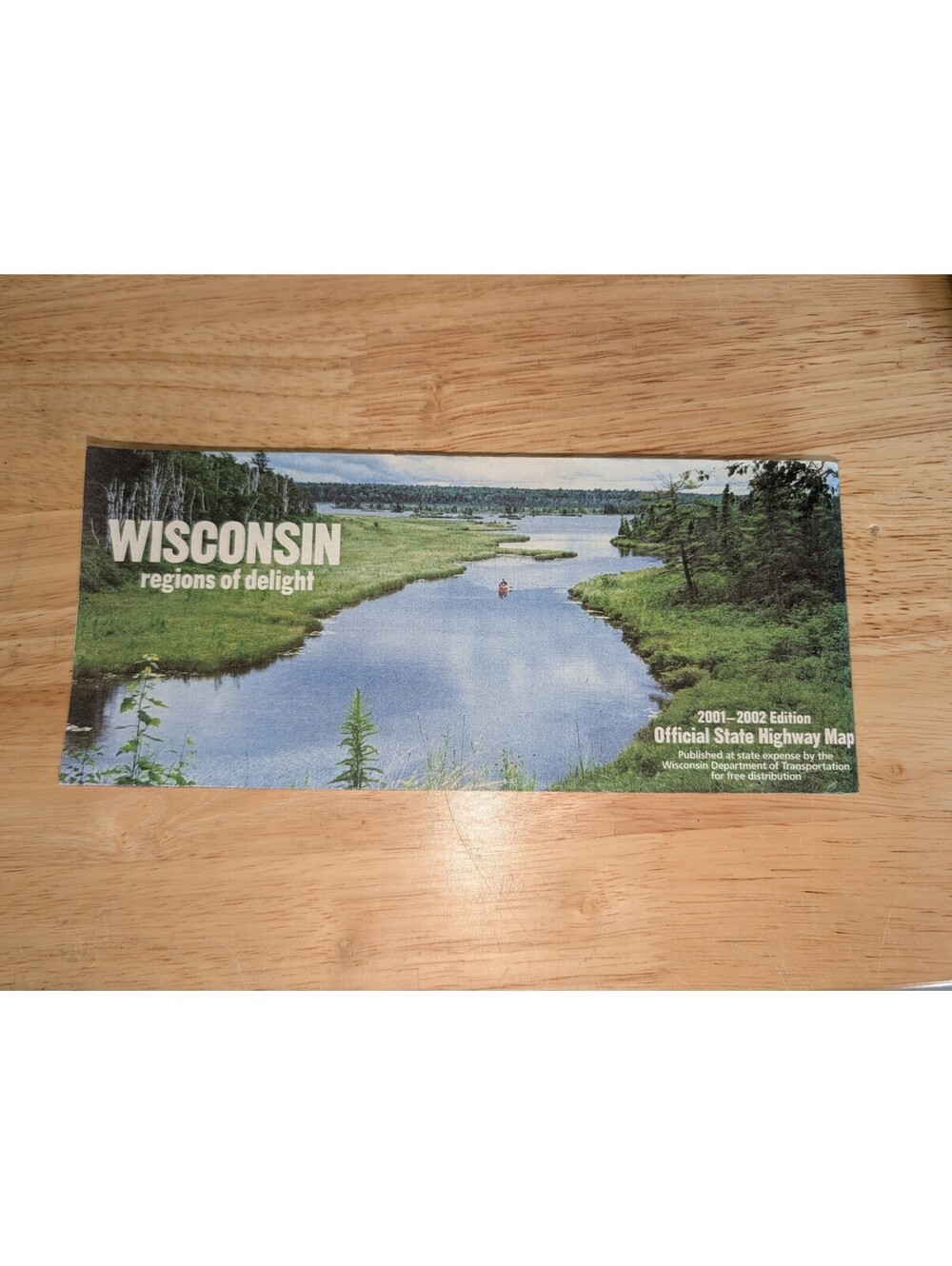 Vintage Road Map Wisconsin Regions Of Delight 2001-2002